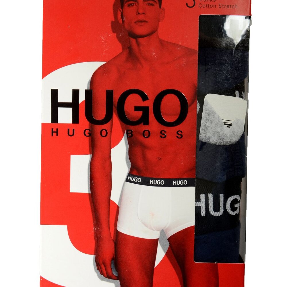 Hugo Boss Men's TRUNK Triplet Pack 3 Pack Stretch Trunks Underwear US 2XL IT 56